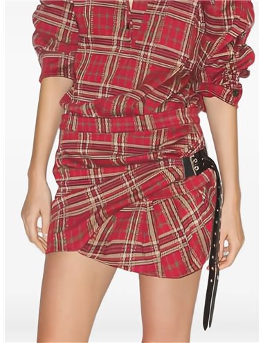 GISEN - Checkered mini skirt