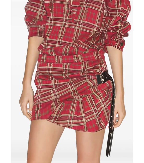 GISEN - Checkered mini skirt