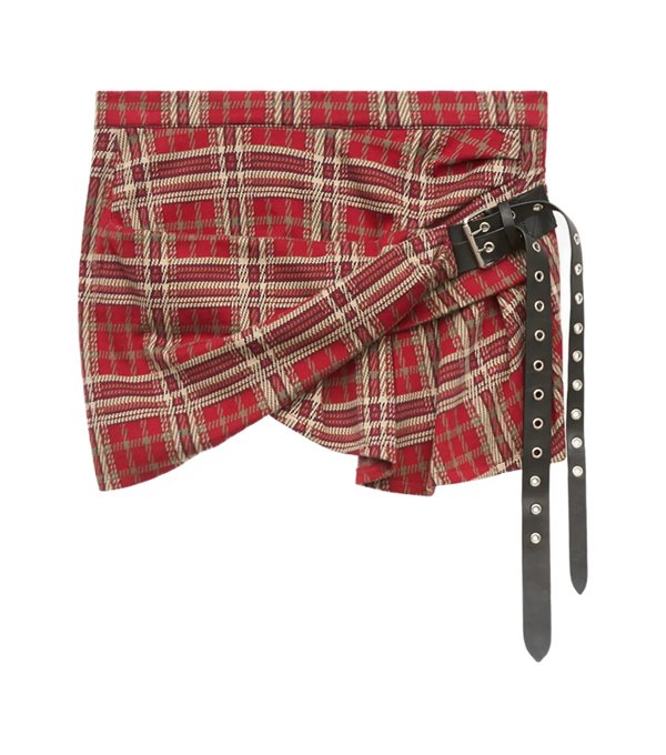 GISEN - Checkered mini skirt