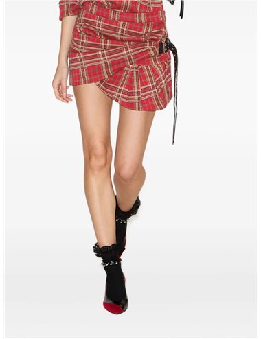 GISEN - Checkered mini skirt