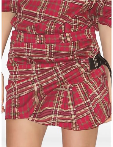 GISEN - Checkered mini skirt