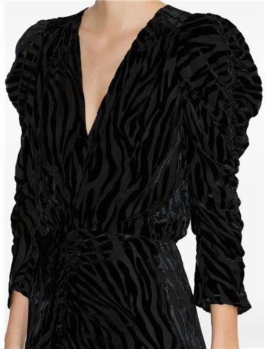 NEMIL-Vestido devoré cebra