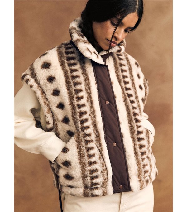 RAVENA-Chaleco jacquard