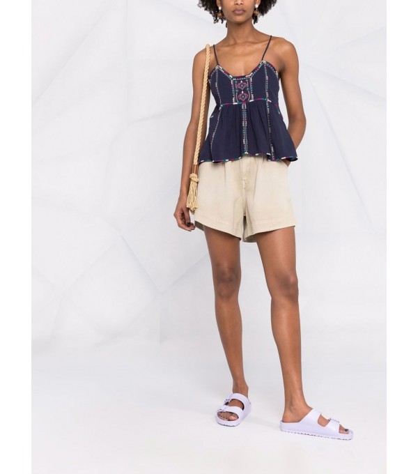 FRANCESCA-Top tirantes contraste bordado