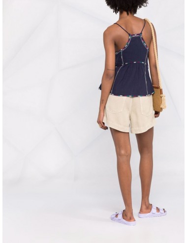 FRANCESCA-Top tirantes contraste bordado