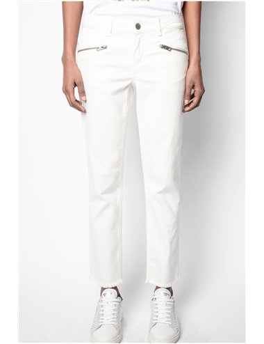 C/Denim cremallera blanco