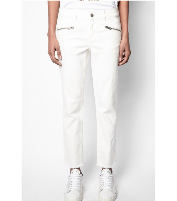 C/Denim cremallera blanco