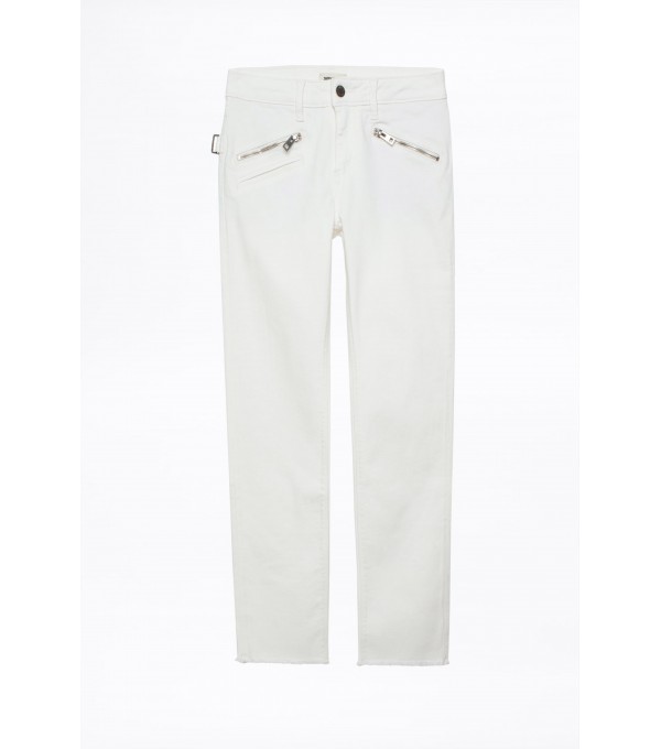 C/Denim cremallera blanco