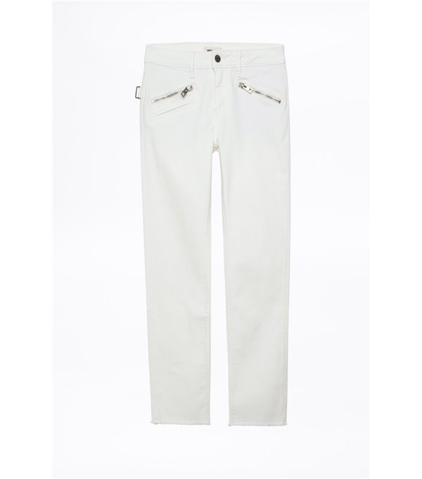 C/Denim cremallera blanco