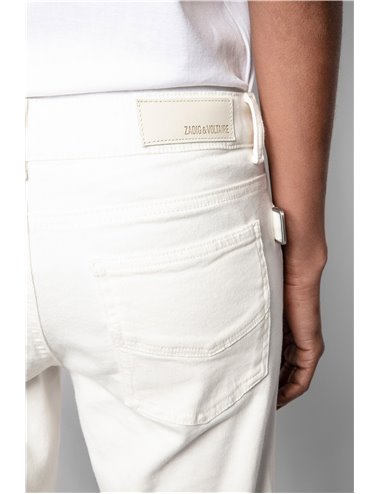 C/Denim cremallera blanco