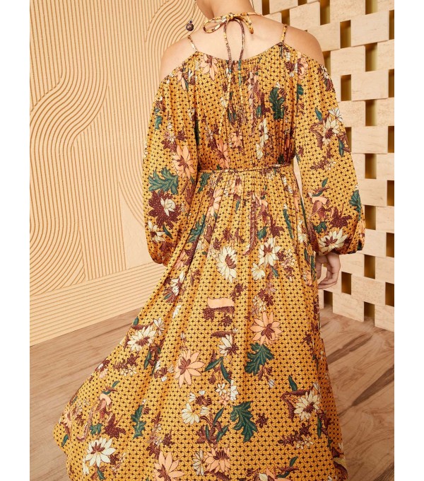 NOEMI - Vestido estampado - ámbar NOEMI - Vestido estampado - ámbar