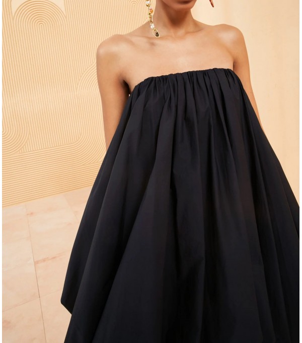 POLLINE - Vestido abullonado - negro POLLINE - Vestido abullonado - negro