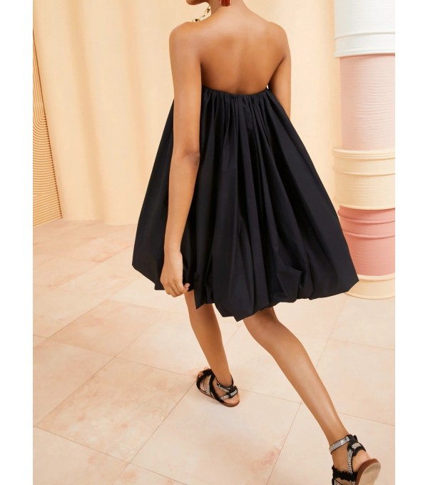POLLINE - Vestido abullonado - negro POLLINE - Vestido abullonado - negro